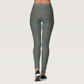 Terrain Pattern Blue 01bx4 DGrey BG Leggings (Achterkant)