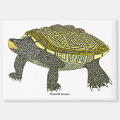 Terrapin (blanc) - Aimant Rectangle (Recto)
