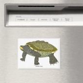 Terrapin (blanc) - Aimant Rectangle (In Situ (Lave-vaisselle))