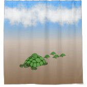 Terrapin Familie reizen Douchegordijn (Voorkant)