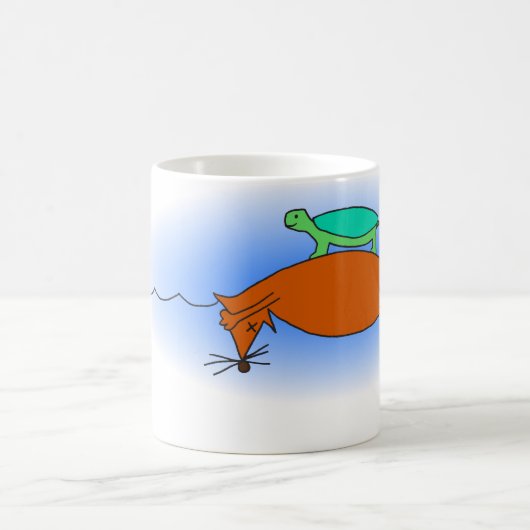 Terrapin flottant sur une tasse de renard (Centre)