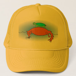 Terrapin op vos trucker pet