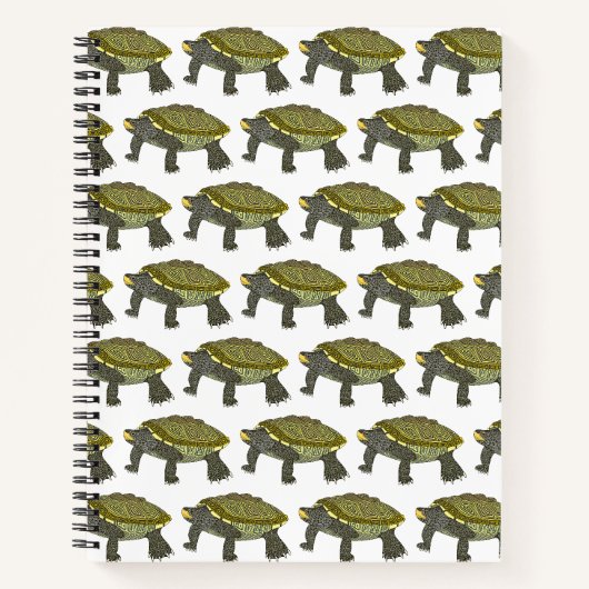 Terrapin (patroon wit) - Notitieboek (Voorkant)