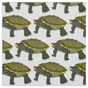 Terrapin (wit) - Polyester Weefsel Stof