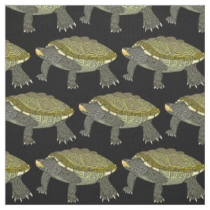 Terrapin (zwart) - Katoenen Pima stof