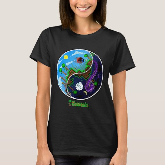 Terraria Night And Day T Shirt (Voorkant)