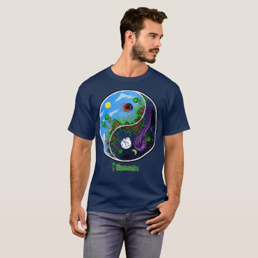 Terraria Night and Day T-shirt (Voorkant volledig)
