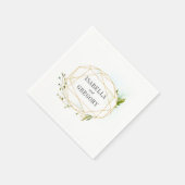 terrarium | Botanische gepersonaliseerde bruiloft Servetten (Hoek)
