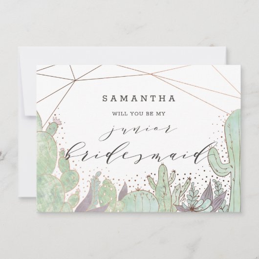 Terrarium Cactus Junior Bridesmaid Voorstel (Voorkant)