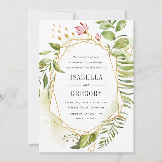 Terrarium Faire-part de mariage (Devant)