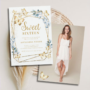 Terrarium Geometrisch Lijst Vlinder Foto Sweet 16 Kaart