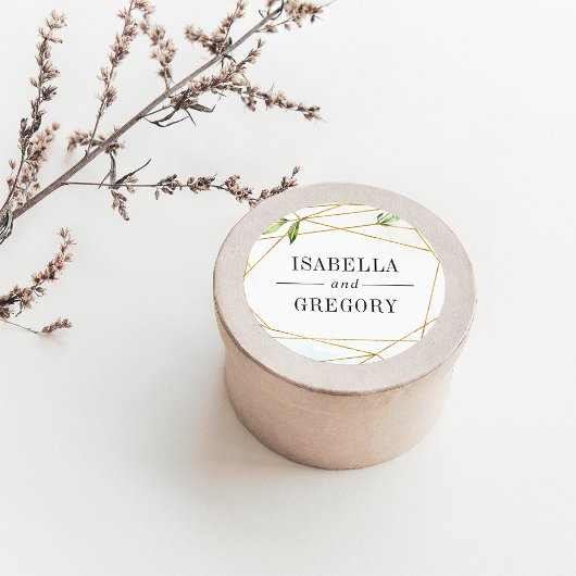 Terrarium | Groen botanisch huwelijk Ronde Sticker