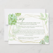 Terrarium Succulent Bruiloft RSVP & Accommodaties (Voorkant)