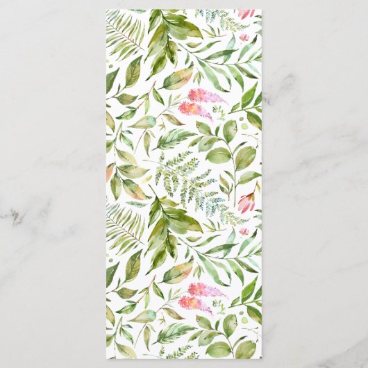 Terrarium Wedding Menu Card (Achterkant)