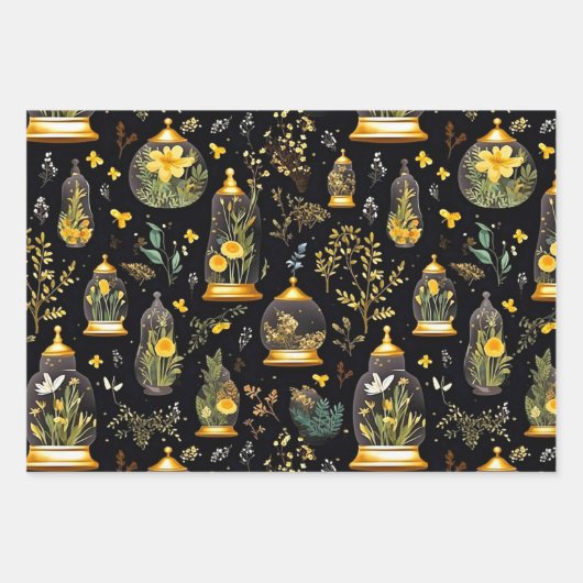 Terrariums en papier de découpage Jeu de 3 (Devant)