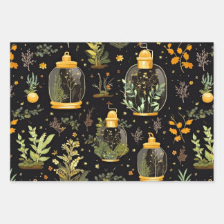 Terrariums en papier de découpage Jeu de 3