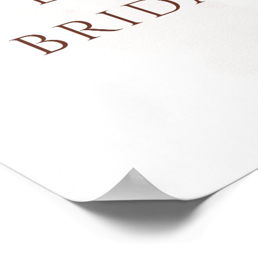 Terrarotta bloem boho herfst bruiloft feestelijke  poster (Hoek)