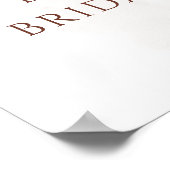 Terrarotta bloem boho herfst bruiloft verwelkom poster (Hoek)