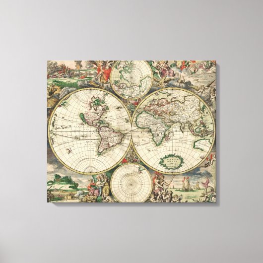 Terrarum Orbis Tabula Canvas Afdruk (Voorkant)