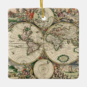 Terrarum Orbis Tabula Keramisch Ornament