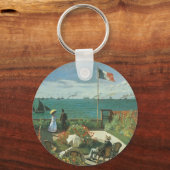 Terras bij de zee door Claude Monet Sleutelhanger (Voorkant)