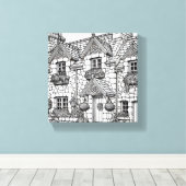 Terras Huis #22 Canvas Afdruk (Insitu (Houten vloer))