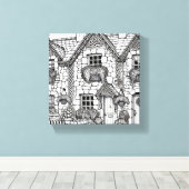 Terras Huis #27 Canvas Afdruk (Insitu (Houten vloer))