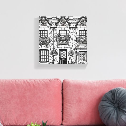 Terras Huis #28 Canvas Afdruk (Insitu (Woonkamer))