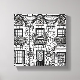 Terras Huis #28 Canvas Afdruk