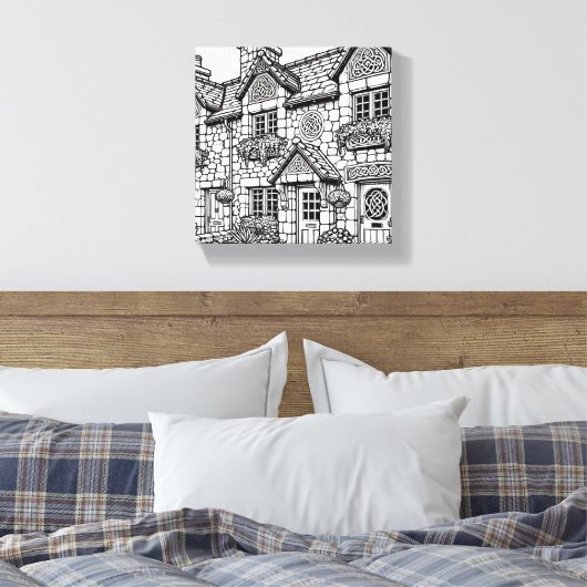 Terras Huis #31 Canvas Afdruk (Insitu (Slaapkamer))