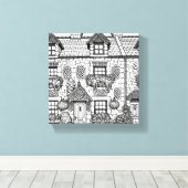 Terras Huis #37 Canvas Afdruk (Insitu (Houten vloer))