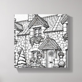 Terras Huis #40 Canvas Afdruk