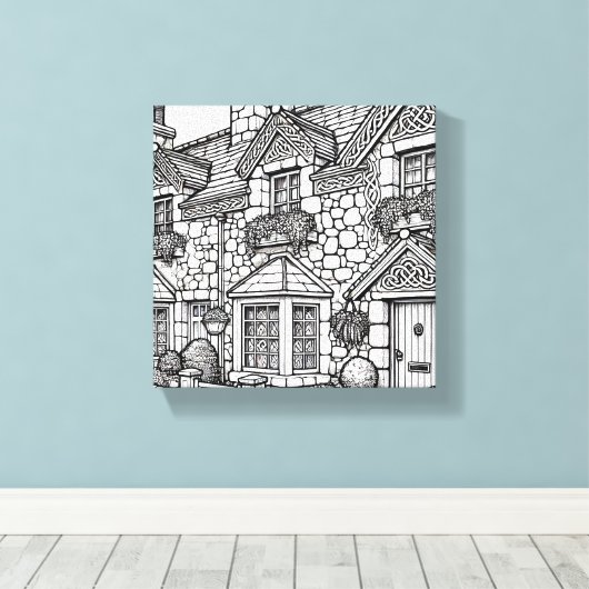 Terras Huis #41 Canvas Afdruk (Insitu (Houten vloer))