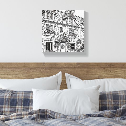 Terras Huis #42 Canvas Afdruk (Insitu (Slaapkamer))