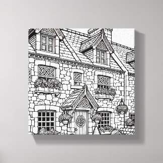 Terras Huis #42 Canvas Afdruk