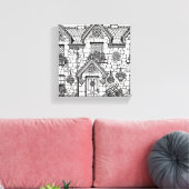 Terras Huis #7 Canvas Afdruk (Insitu (Woonkamer))