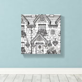 Terras Huis #7 Canvas Afdruk (Insitu (Houten vloer))