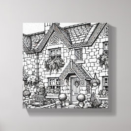 Terras Huis #8 Canvas Afdruk