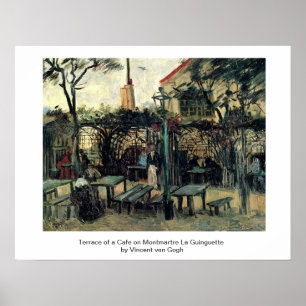 Terras of a Cafe on Montmartre La Guinguette Poster
