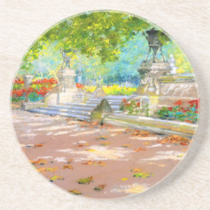Terras, Prospect Park (1887) tekening Zandsteen Onderzetter