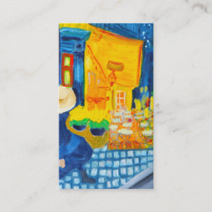 Terrasse de café de Van Gogh au carte de visite de