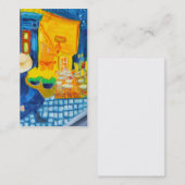 Terrasse de café de Van Gogh au carte de visite de (Devant / Derrière)