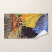 Terrasse de café la nuit par Van Gogh (Serviette à main)