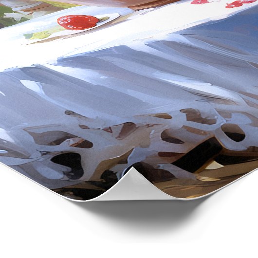 Terrasse Wisteria | Affiche AI (Coin)