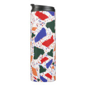 Terrazzo Abstract Art Bold Pattern Thermosbeker (Geroteerd rechts)