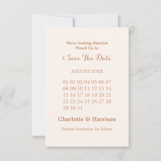 Terrazzo Abstract Moderne Aardse Trouw Save The Date (Voorkant)