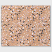 Terrazzo abstract patroon terracotta cadeaupapier (Vlak)