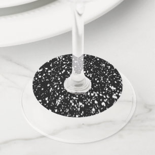 Terrazzo Abstract Patroonontwerp Wijnglaslabel