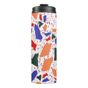 Terrazzo Abstracte Kunst Krachtig Patroon Thermosbeker