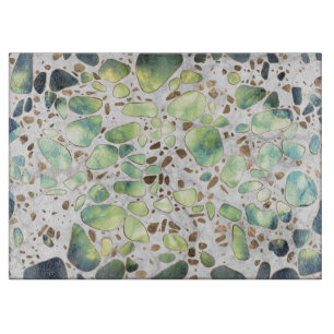 Terrazzo - Agate and gold op marmer #2 Snijplank